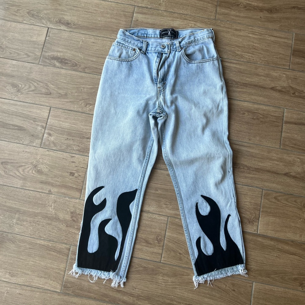 LEVI American Vintage jeans with Black flames